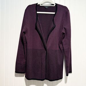 Pendleton Deep Purple Textured Cardigan